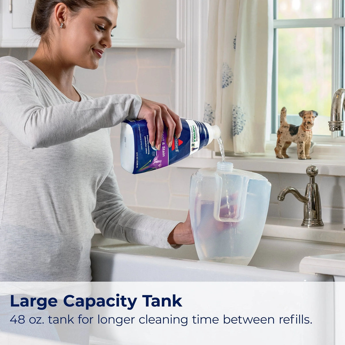 BISSELL Little Green Portable Carpet & Upholstery Cleaner, Strong Suction, Large Tank, Includes Stain Tool & Formula