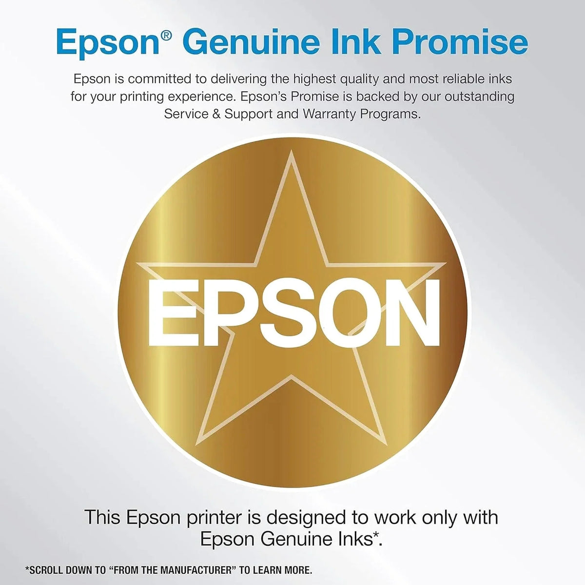 Epson EcoTank ET-4800 Wireless All-in-One Inkjet Printer, Scanner, Copier, Fax, ADF, Ethernet, White