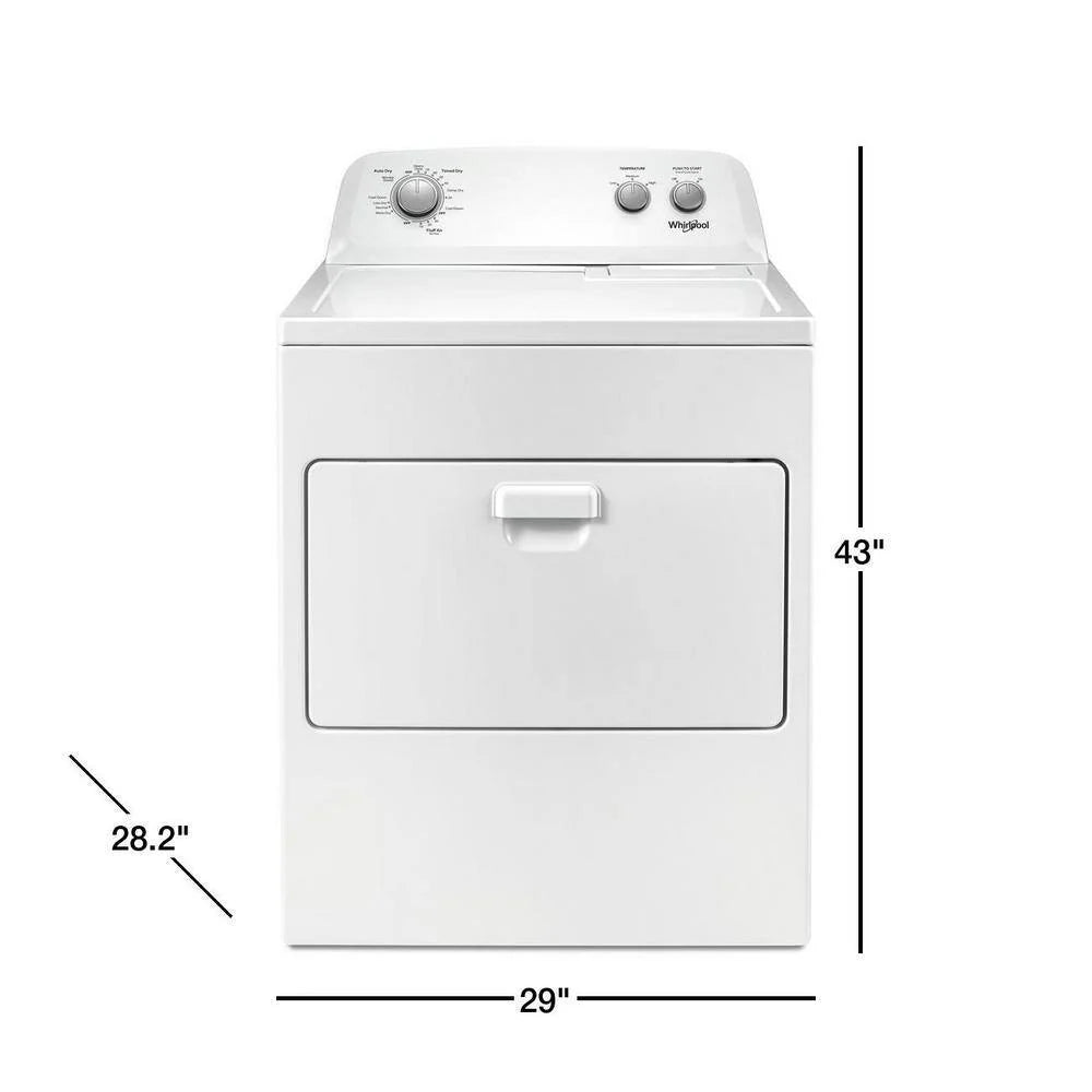 2025 Whirlpool 7.0 cu. ft. Electric Dryer, AutoDryTM System, Wrinkle ShieldTM, White