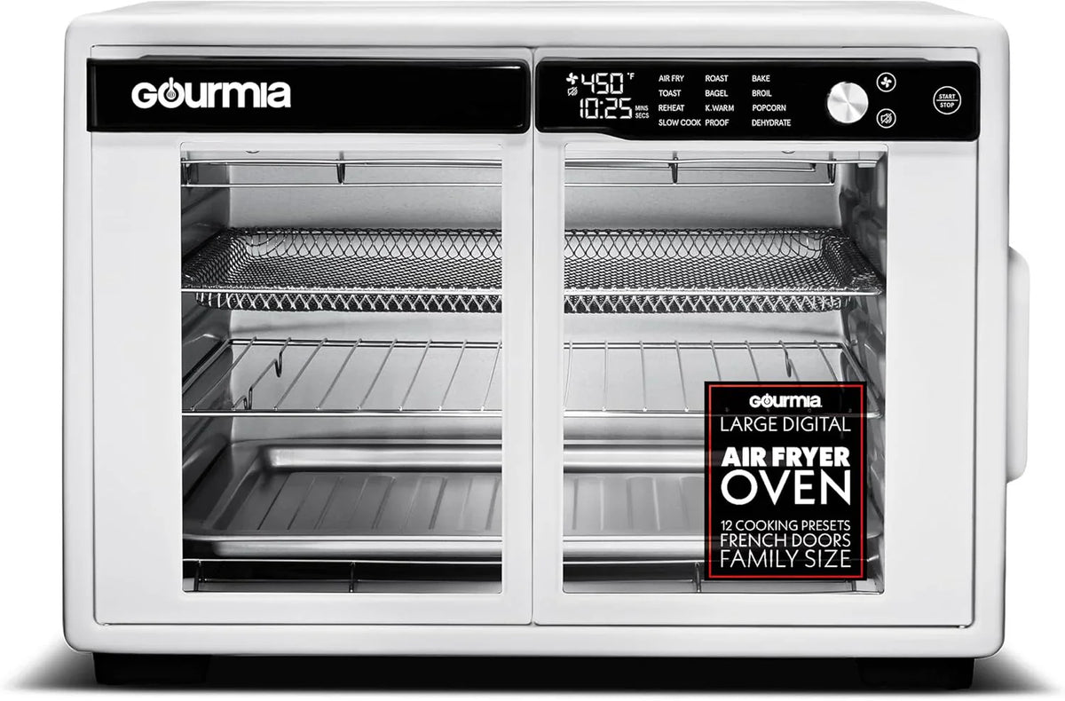 Gourmia French Door Air Fryer Oven - 37 Qt Large Capacity Convection Toaster Oven