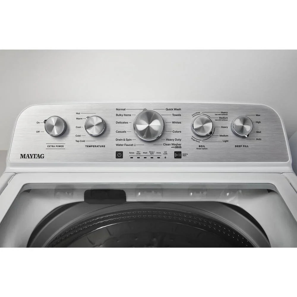 Maytag Top-Loading Washing Machine with 4.8 Cubic Foot Capacity and Extra Power Boost, White C MVW5430MW
