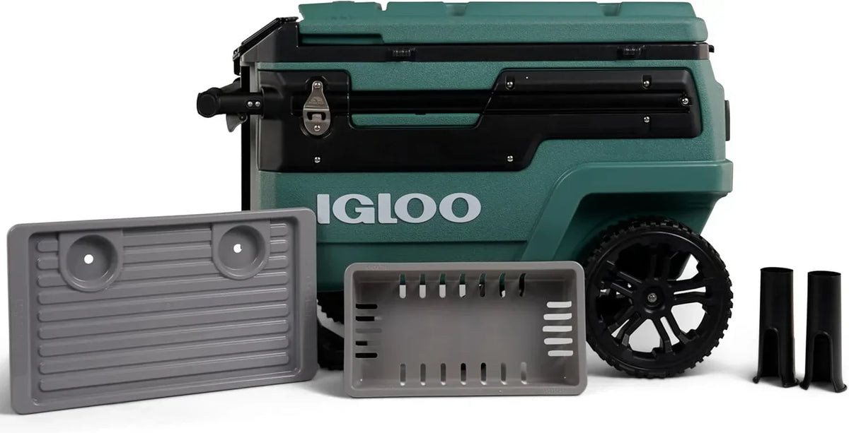 70Qt Wheeled Cooler Insulated Hard Shell Ice Chest