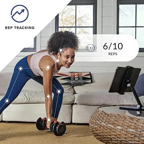 Bowflex SelectTech 552 Adjustable Dumbbells (pair), 2.3C23.8 kg, space-saving home fitness equipment