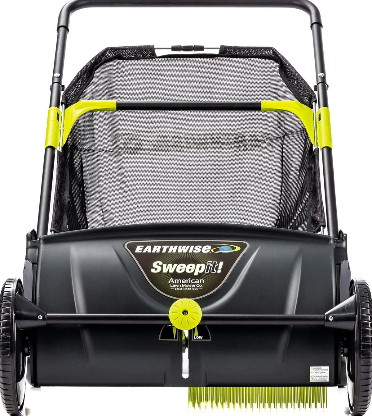 21-Inch Width Leaf &amp; Grass Push Lawn Sweeper, Black