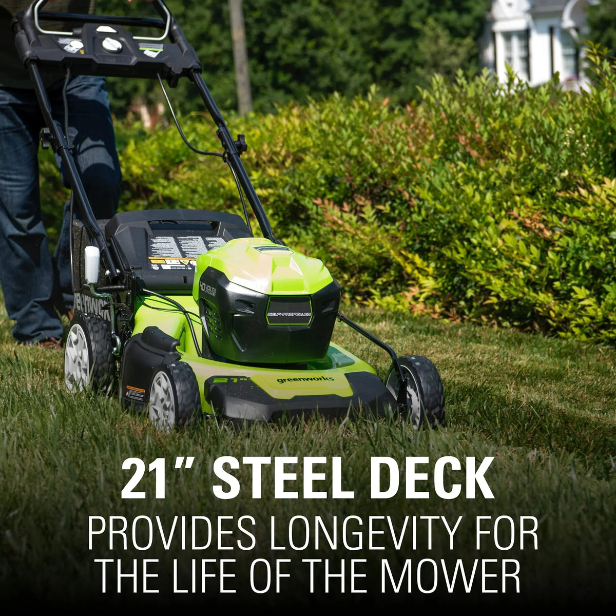80V Battery-Powered Lawn Mower, 53 cm (21 inch), Self-Propelled, Brushless | Greenworks