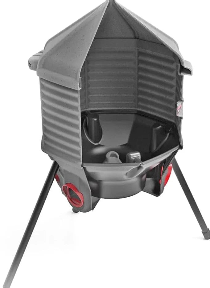80lb Poultry Feeder, Adjustable Height, UV Stable, Weather Resistant, 8 Ports, Made in USA