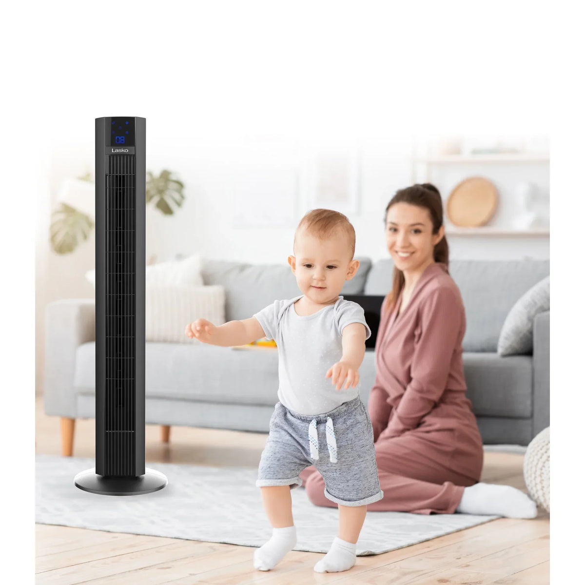 Lasko Xtra Air? 48" 4-Speed Oscillating Remote Controlled Tower Fan, Black T48336