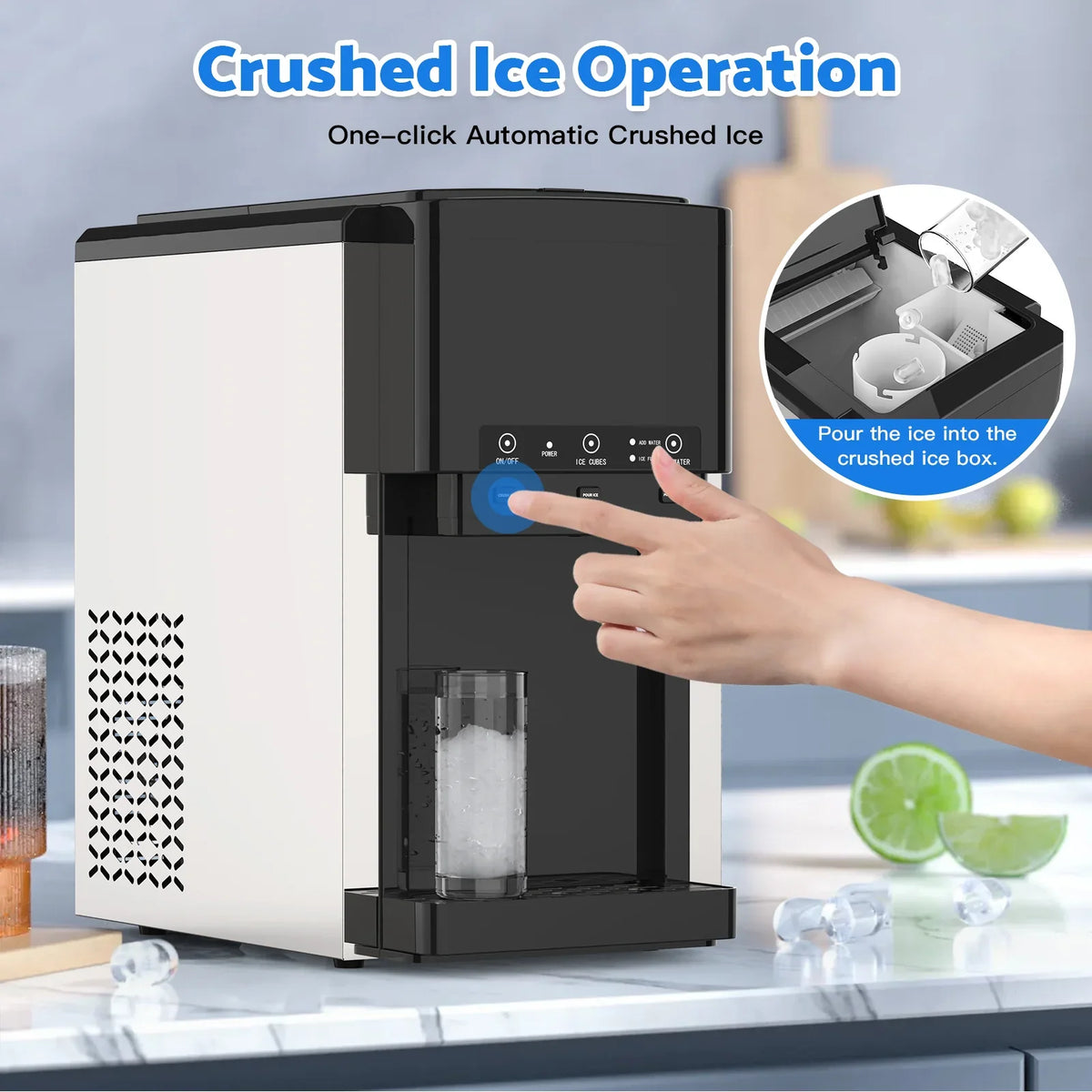 3-in-1 Ice Maker with Cold Water Dispenser