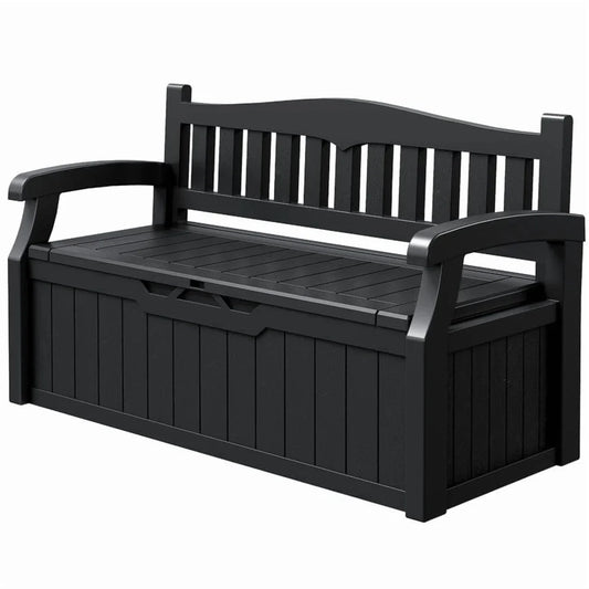 Devoko 82 Gallon Storage Patio Bench and Deck Box Organization Storage Combi for Patio,Garden