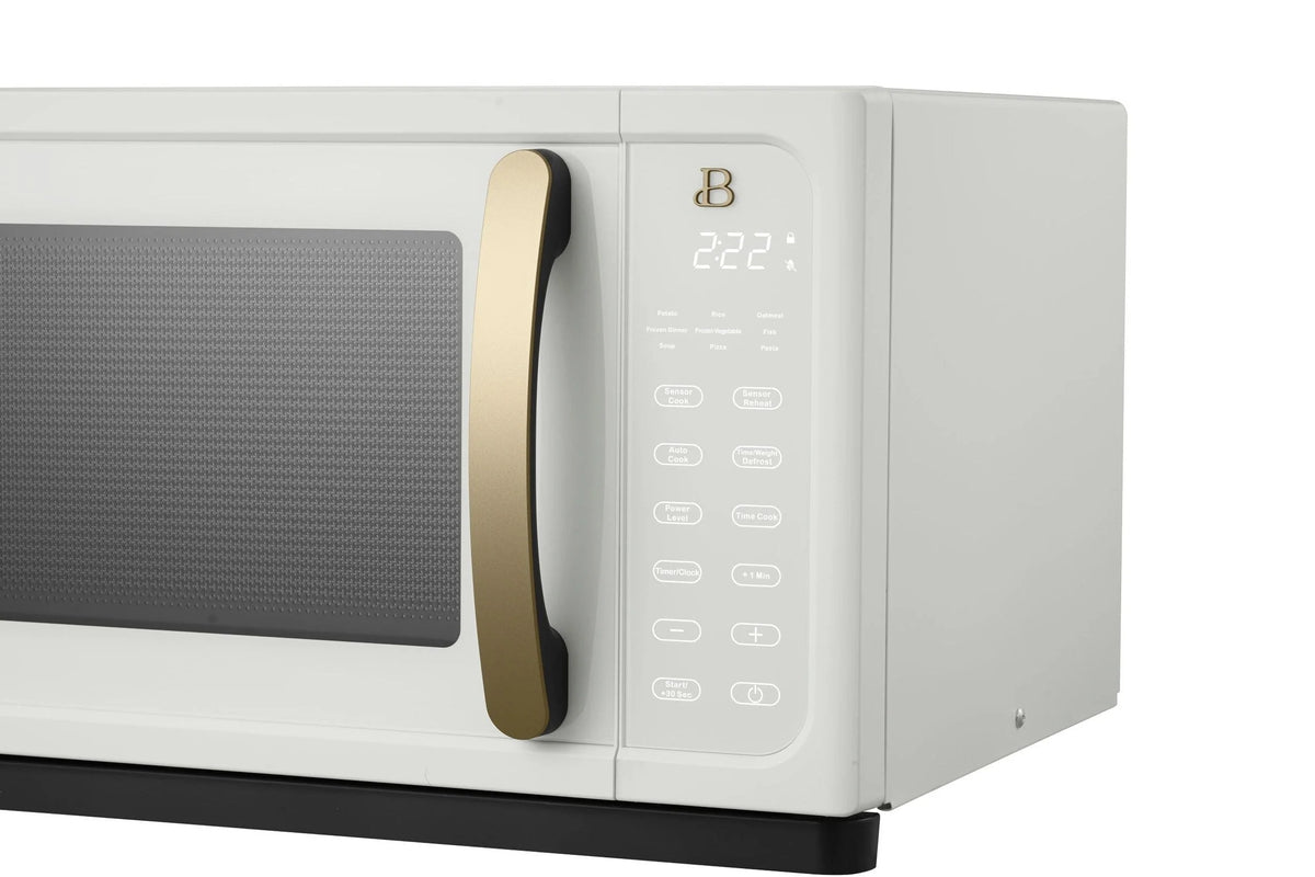 Beautiful 1.1 Cu ft 1000W Sensor Microwave Oven, White Icing - Kitchen Appliance