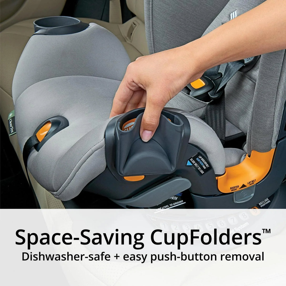 Chicco OneFit ClearTex All-in-One Car Seat - Slate (Grey). New