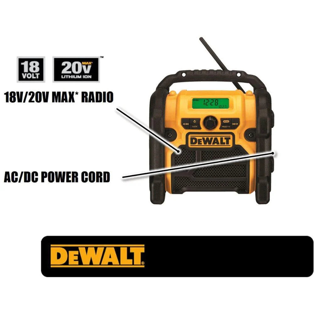 2025 20-Volt MAX Compact Corded / Cordless Worksite Radio