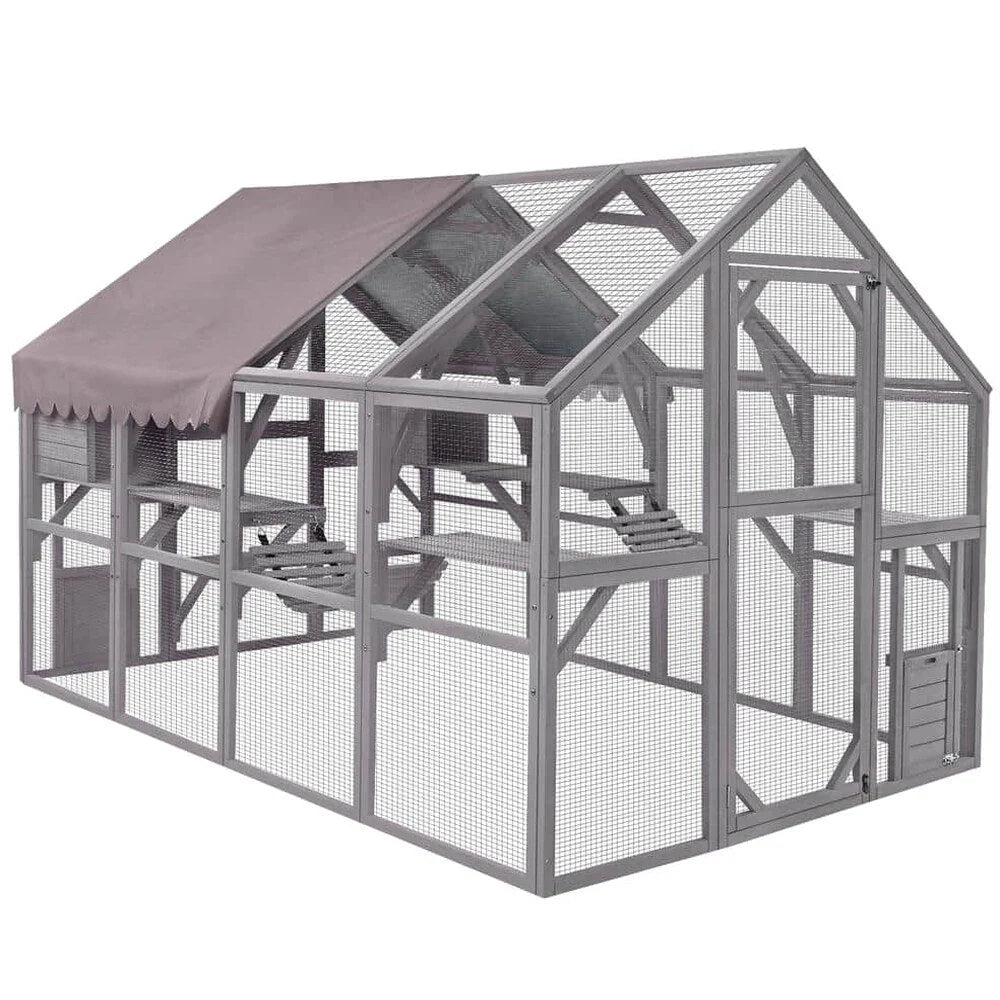 aivituvin Outdoor Cat Run : Large Cat Enclosure