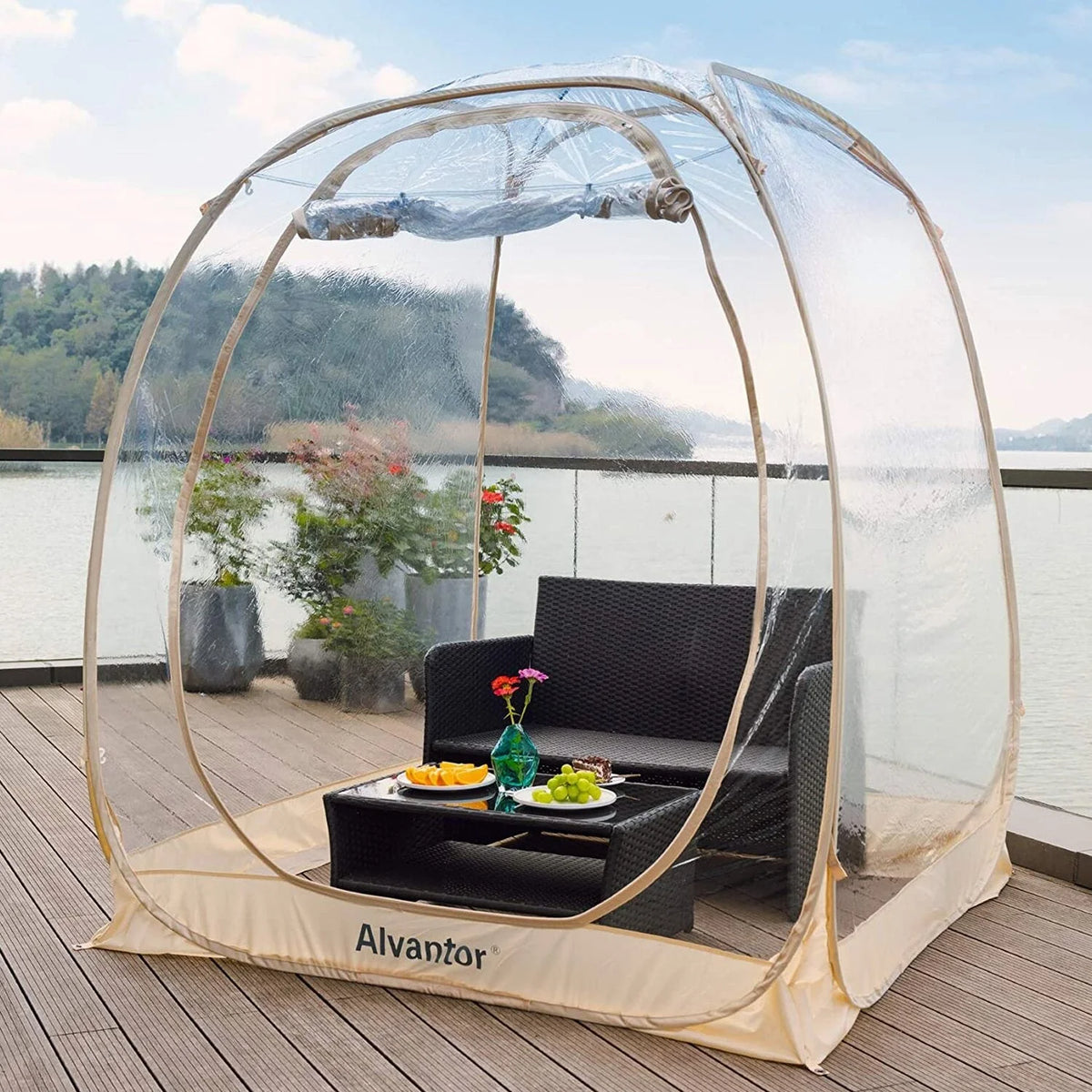 Alvantor Bubble Tent Pop Up Gazebo, 8-10 Person Igloo Dome Garden Patio Canopy Shelter