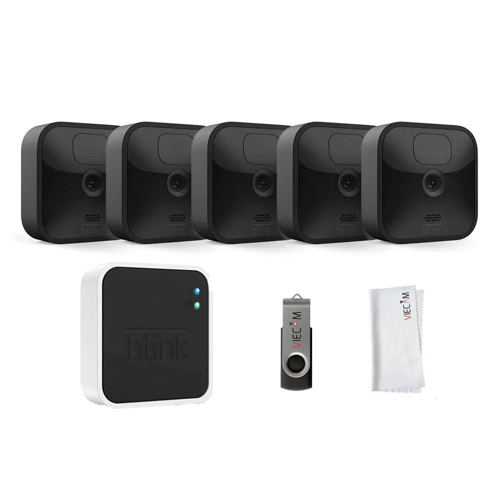 Blink Outdoor 5 Camera Kit - Wireless Weather-Resistant 1080p HD Security System with Night Vision &amp; Local Storage