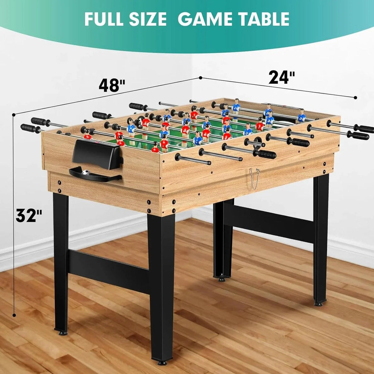 12-in-1 Game Table - 48" Combo Game Table, Ping Pong Table, Foosball Table, Air Hockey Table, Pool Table - Sports Arcade Games with Accessories - Ideal for Game Rooms and Family Game Nights!