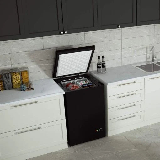 Northair Chest Freezer ?C 3.5 Cu Ft with 2 Removable Baskets ?C Reach In Freezer Chest ?C Quiet Compact Freezer ?C 7 Temperature Settings ?C Black