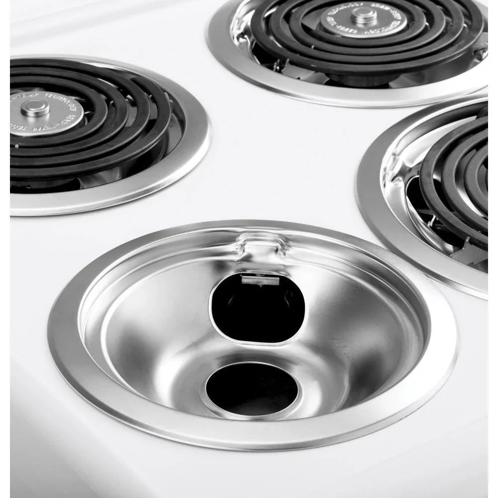 20-inch electric oven with 4 cooking zones, freestanding, in white
