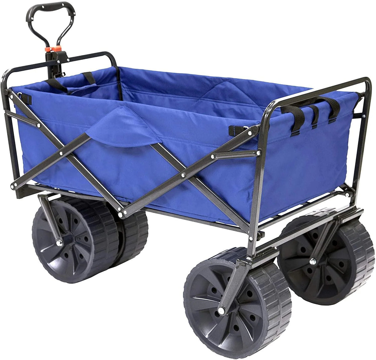 Mac Sports Heavy Duty Collapsible Folding All Terrain Utility Beach Wagon Cart Blue/Black