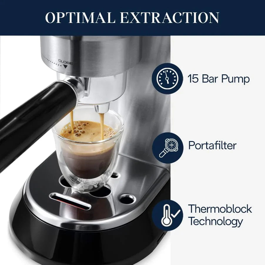 De'Longhi Dedica Espresso Machine with Manual Milk Frother