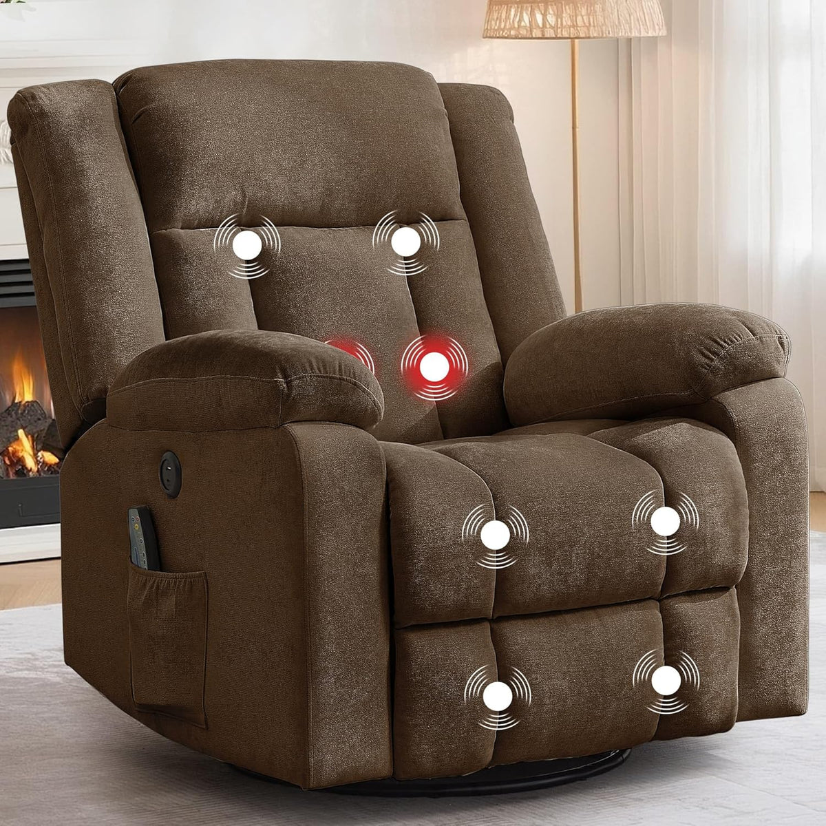 Rocker Recliner Glider Recliner Chairs for Adults 360° Swivel Rocking Chair