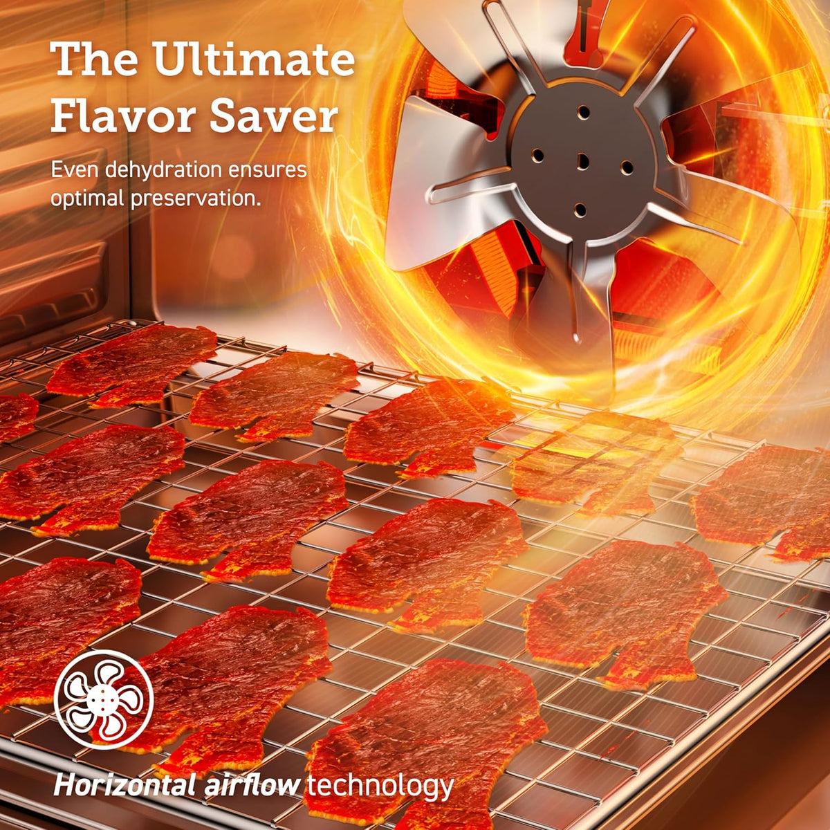 COSORI Food Dehydrator Bigger Than 7 Trays With Large 6.5" Drying Space 600W Power