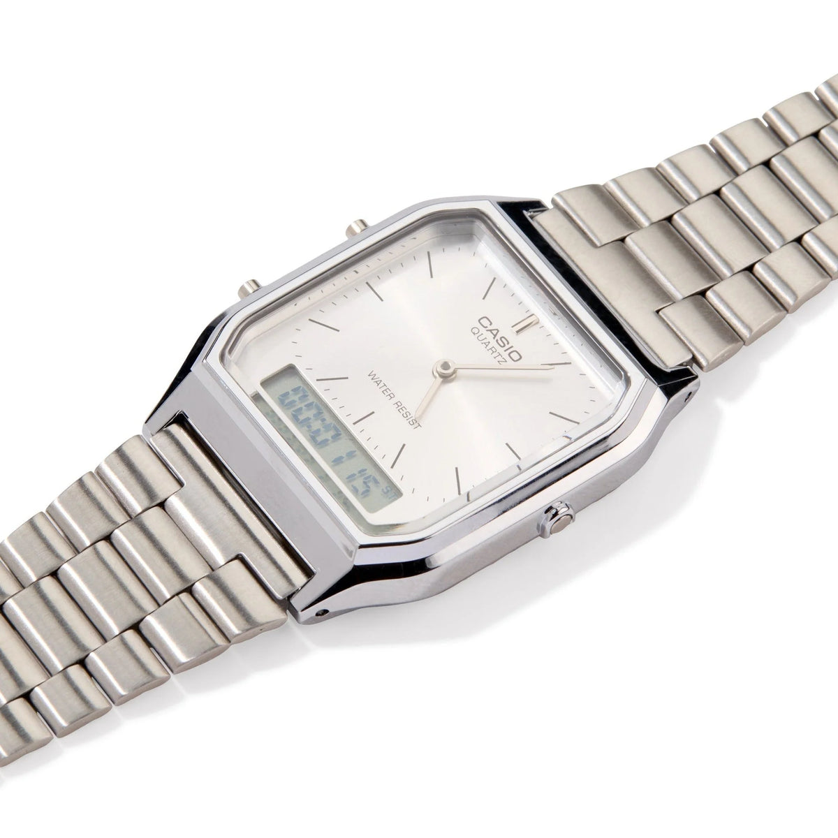 Casio AQ230 Analog Digital Watch - Silver