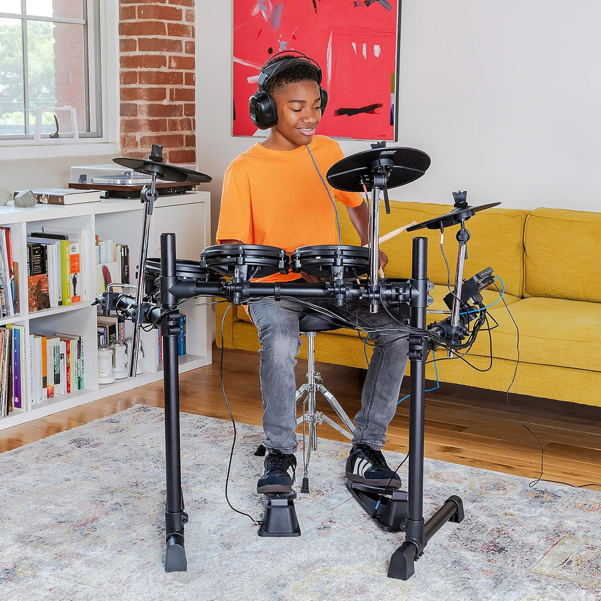Alesis Turbo Mesh Kit - Electric Drum Set with Over 100 Sounds Mesh Drum Pad