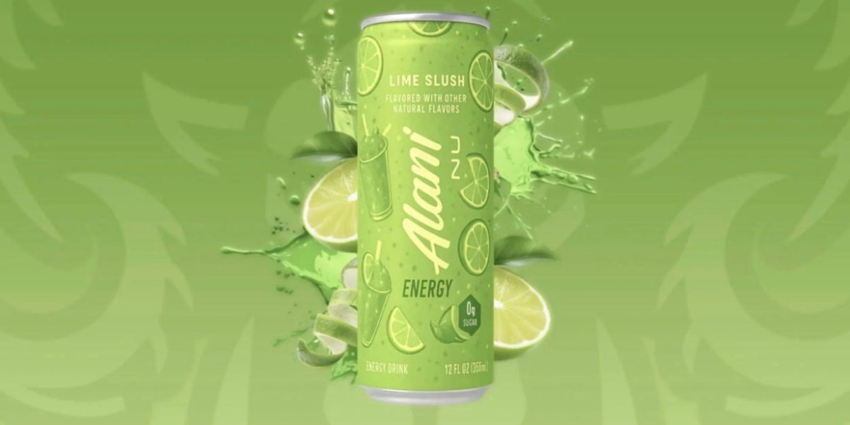 Energy Drink, Lime Slush Flavor, 12 Pack (12fl oz Cans), Sugar Free, Low Calories, 200mg Caffeine
