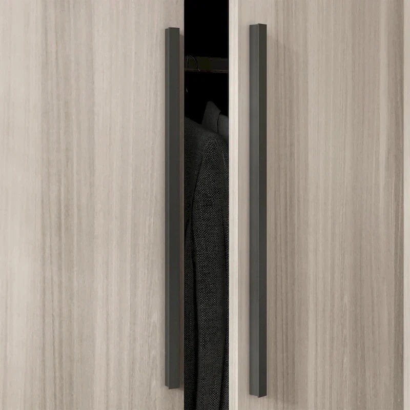 Modern Freestanding Solid Wood Wardrobe Closet With Storage Shelves