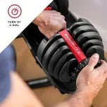 Bowflex SelectTech 552 Adjustable Dumbbells (pair), 2.3C23.8 kg, space-saving home fitness equipment