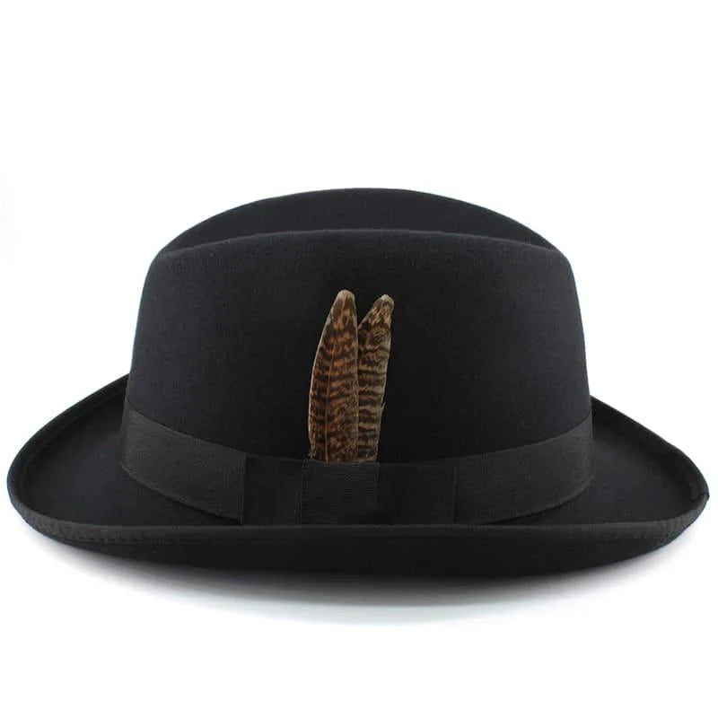 Dryden Feather Wool Homburg Hat