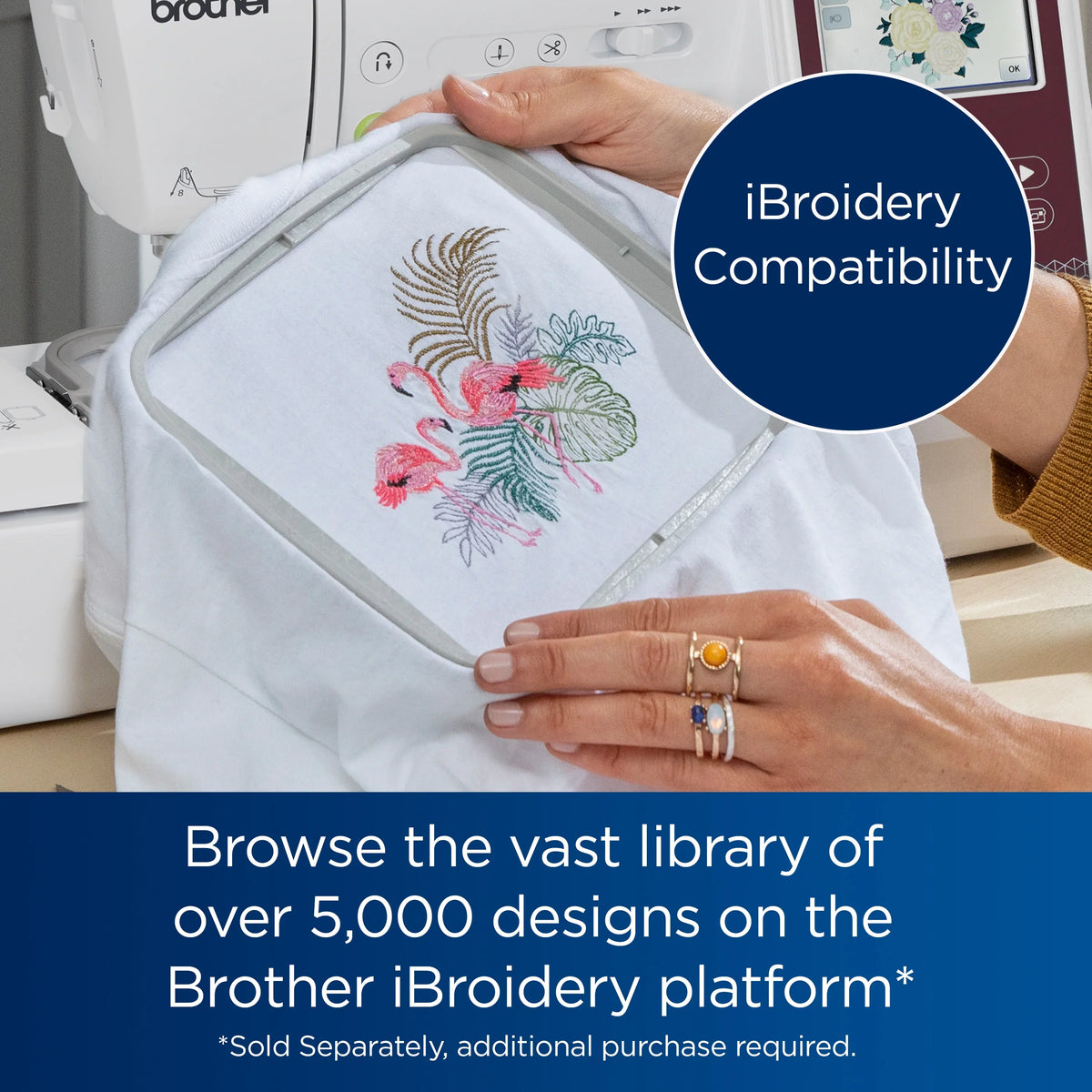 Brother SE725 Sewing and Embroidery Machine with Artspira App, 50 Free Designs