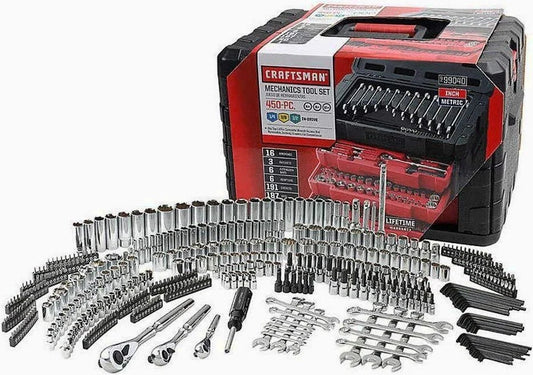 Craftsman 450-Piece Mechanics Tool Set, Ratchet Socket Hand Wrench Toolset