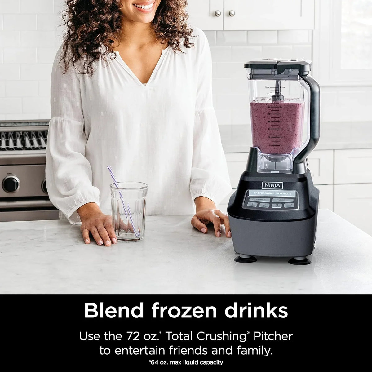 Ninja Mega Kitchen System, 1500-Watt, 72-Ounce Full-Size Blender and 8-Cup Food Processor with (2) 16-Ounce To-Go Cups