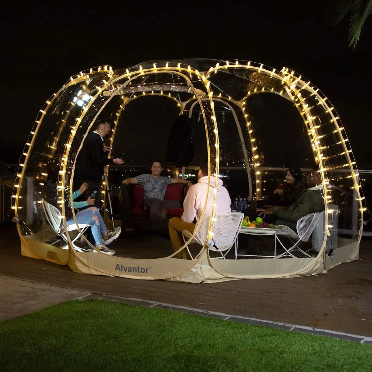 Alvantor Bubble Tent Pop Up Gazebo, 8-10 Person Igloo Dome Garden Patio Canopy Shelter