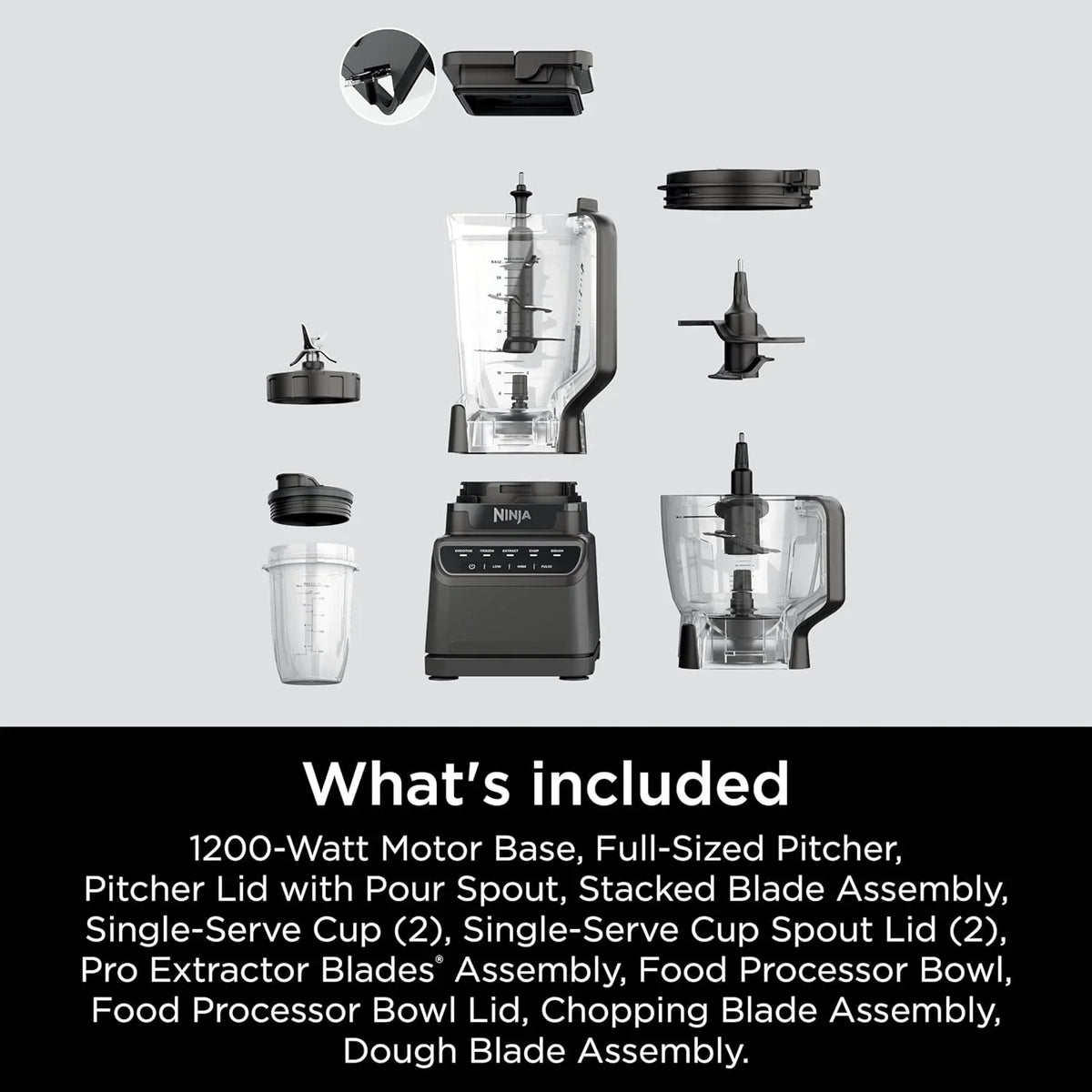 Ninja Mega Kitchen System 1500 Watt 72 Ounce Full Size Blender and 8 Cup Food Processor