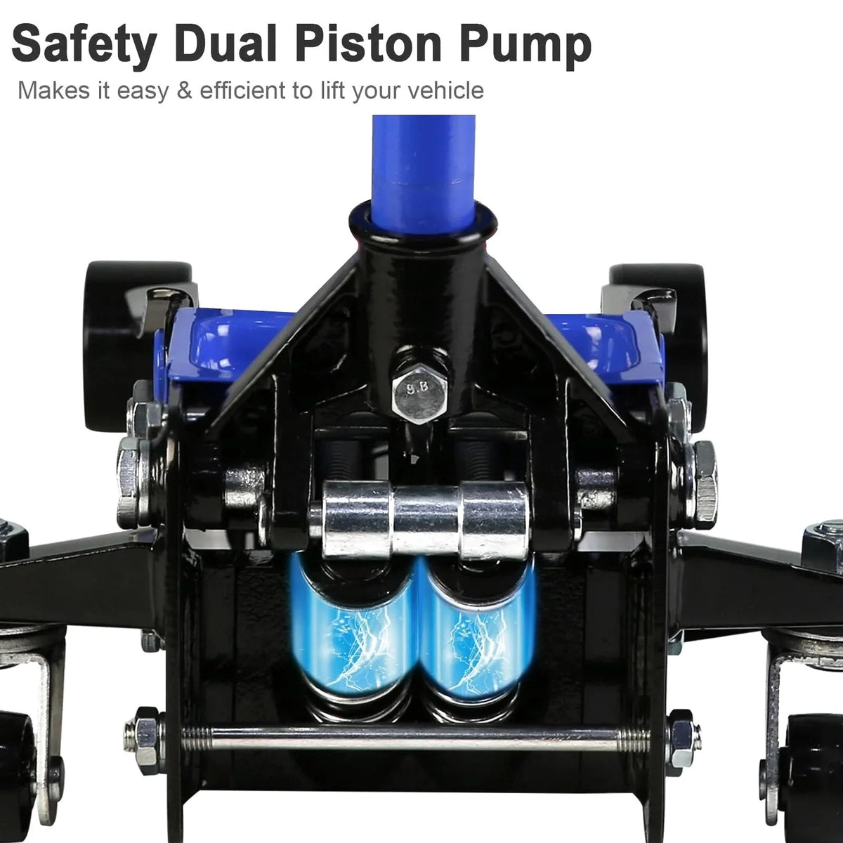 3 Ton Floor Jack, Hydraulic Low Profile Car Jack, Heavy Duty Steel Hydraulic Jack Floor Jack with Dual Piston Quick Lift Pump, Lifting Range 5.1′′-20′′