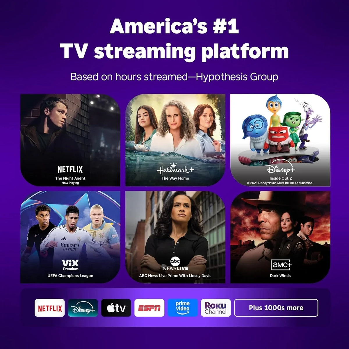 Roku 50" Select Series 4K HDR Smart TV with voice remote