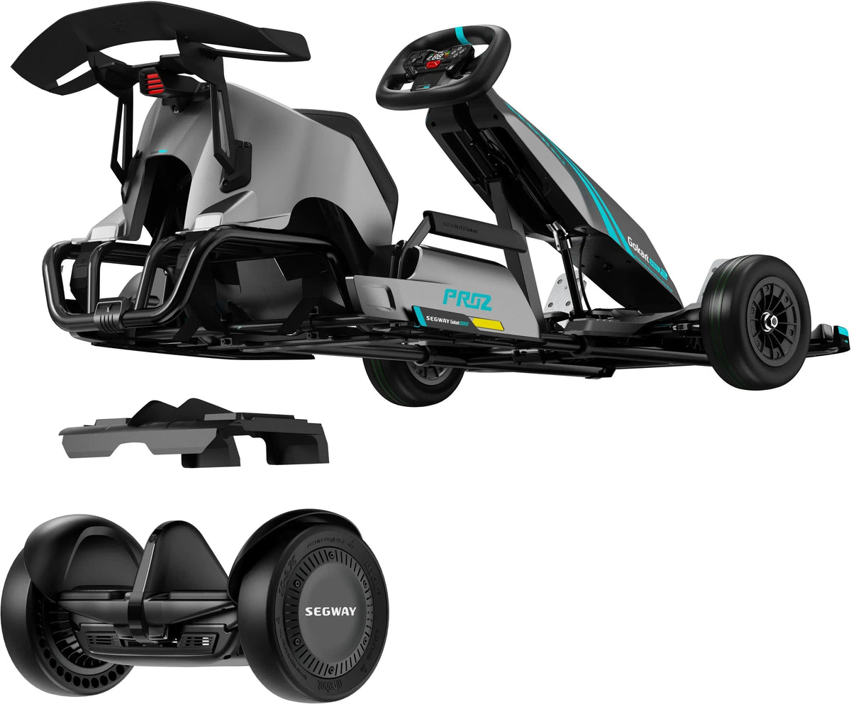 Segway – Go Kart Pro 2 w/15.5 mi Max Operating Range & 26.7 mph Max Speed – Gray