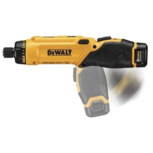 8V MAX Cordless Gyroscopic Screwdriver with Adjustable Handle, (2) 1.0Ah Batteries, Charger, and Bag