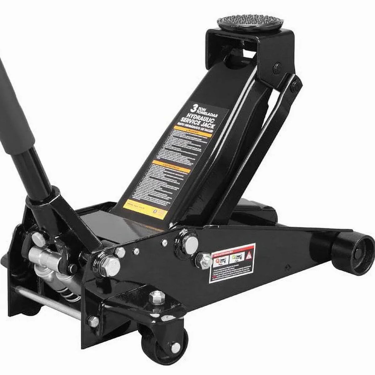 3 Ton Floor Jack Hydraulic Heavy Duty Steel Car Jack with Quick Lift Dual Pump,Black,W8303-B