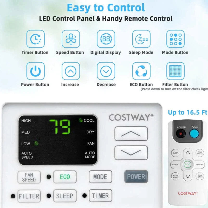 10000 Btu Quiet Window Air Conditioner With Remote Amp Eco Mode Energy Star Certified 3 In 1 Window Ac Unit With Dehumidifier