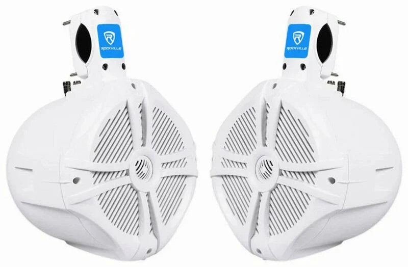 (2) 8 600 Watt Waterproof Overhead Soundbar/Roll Bar Speakers for Jeep Wrangler