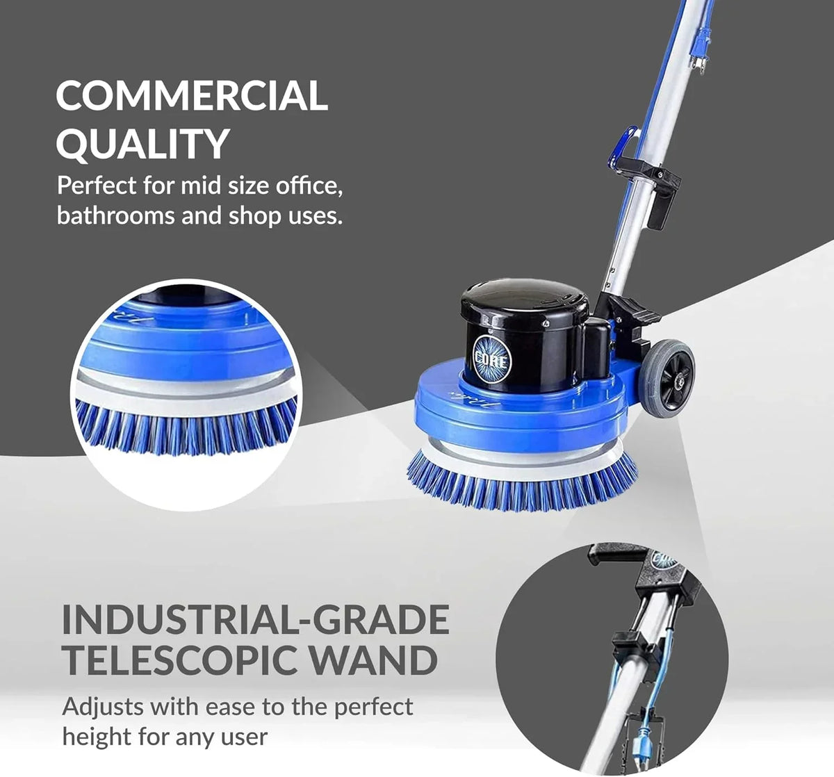Prolux Core Heavy Duty Commercial Floor Polisher Buffer Scrubber Machine and 5 Pads