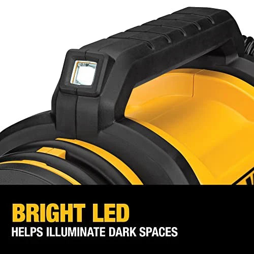DEWALT 20V MAX tire inflator, compact and portable, automatic shut-off, LED light