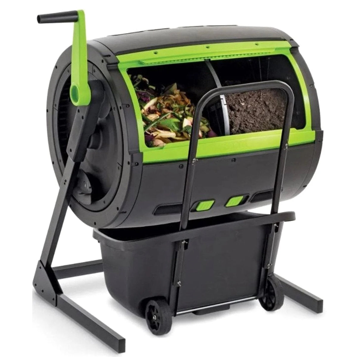 65-Gallon Compost Tumbler And Cart Combo