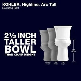 Extra Tall Highline Arc Complete Solution 2-piece 1.28 GPF Single Flush Elongated Toilet in White (Seat Included) 78305-0