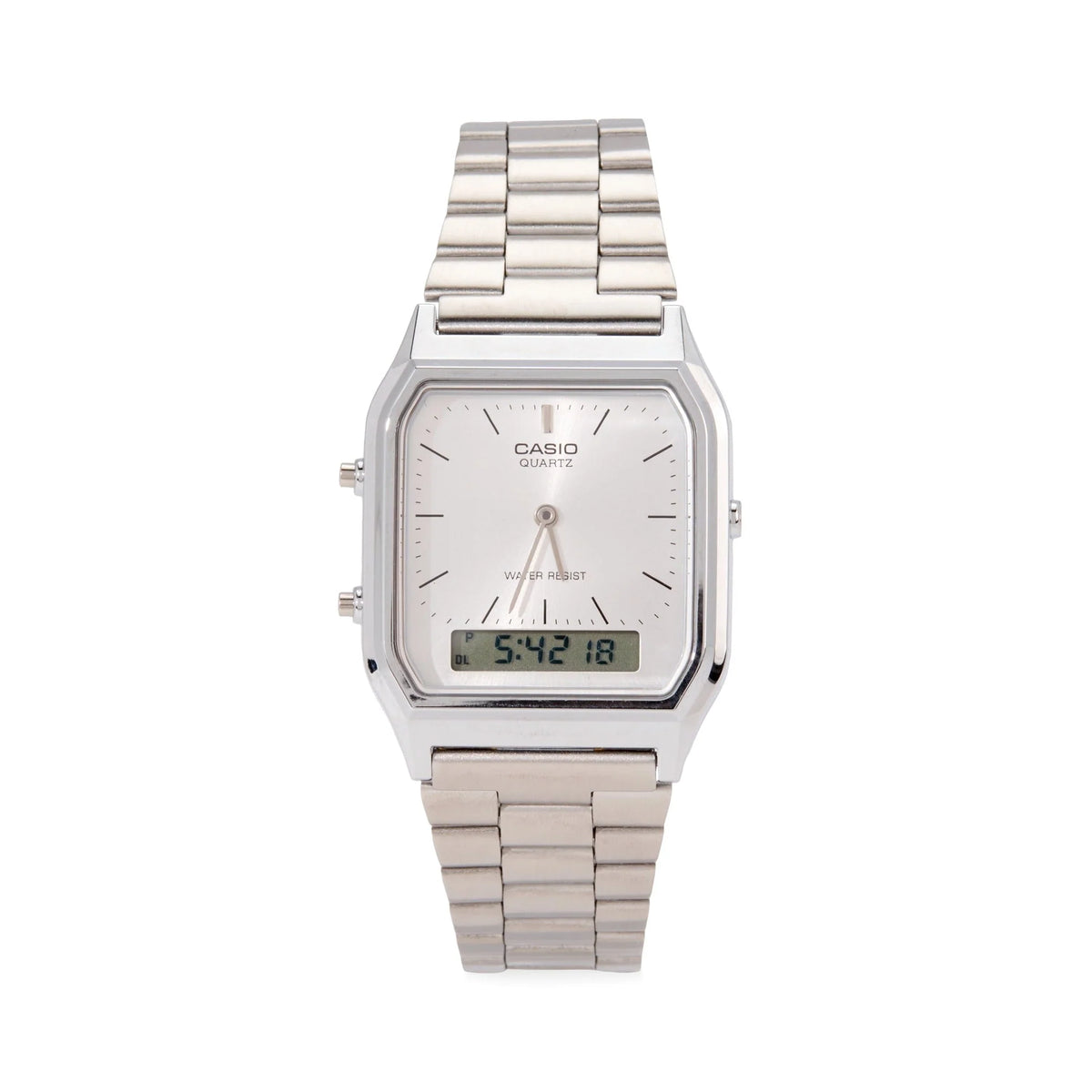 Casio AQ230 Analog Digital Watch - Silver