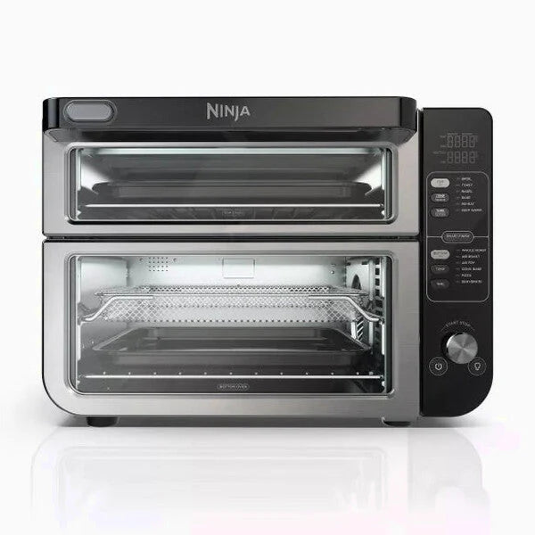 12-in-1 Double Oven with FlexDoor, FlavorSeal Smart Finish, Rapid Top Oven, Convection and Air Fry Bottom Oven DCT401